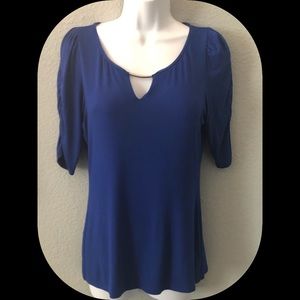 3/$15 White House Black Market blue top